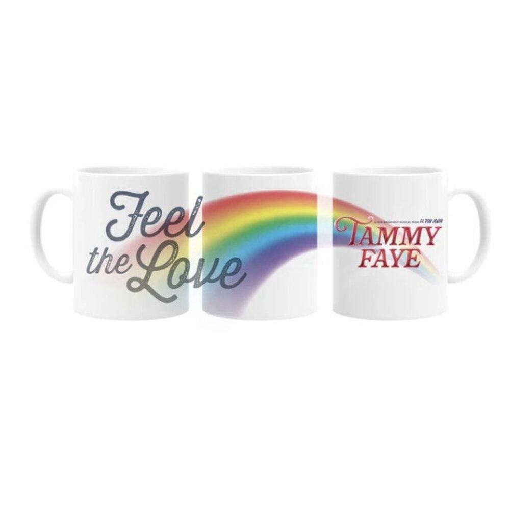 Tammy Faye Broadway Musical Mug FEEL THE LOVE Mint Never Used